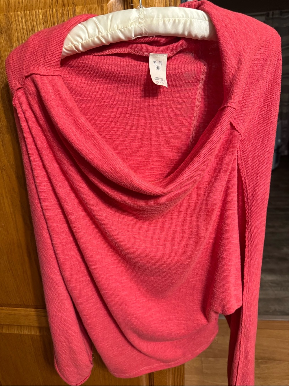 We The Free Ribbed Knit Top in Coral Red